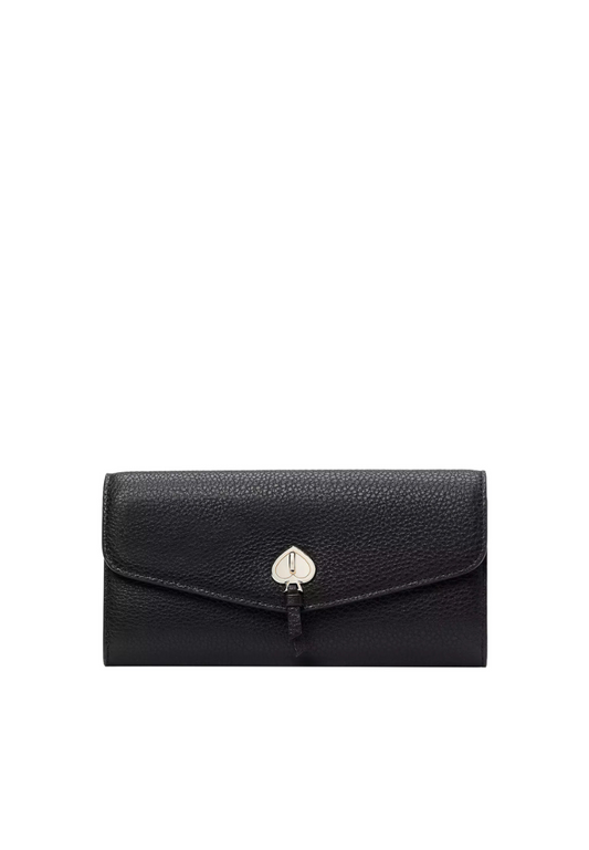 Kate Spade Large Marti K6402 Slim Flap Wallet In Black