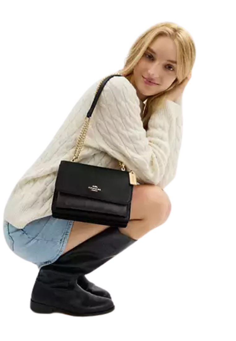 ( PREORDER ) Coach Klare In Signature Canvas Crossbody Bag In Gold Walnut Black CV978
