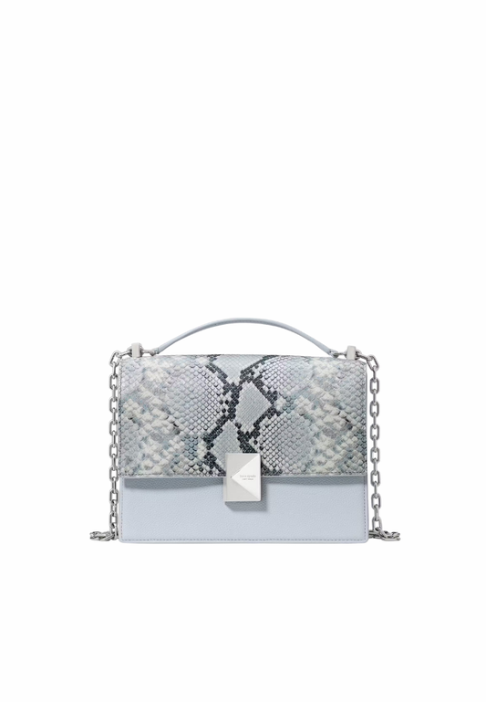 ( PREORDER ) Kate Spade Deco Snake Embossed Chain Shoulder Bag In Pale Saphhirine Multi KO356