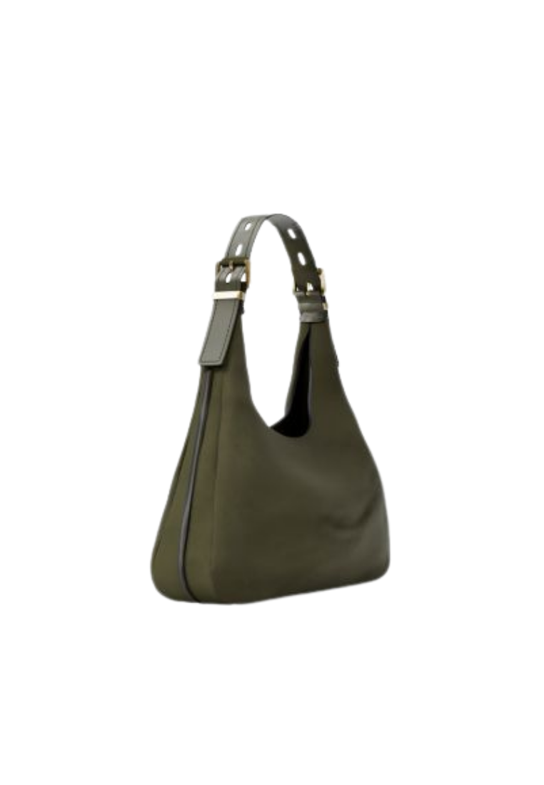 ( PREORDER ) Michael Kors Nolita Large Nubuck Hobo Shoulder Bag In Ivy 30F4GY5H3T