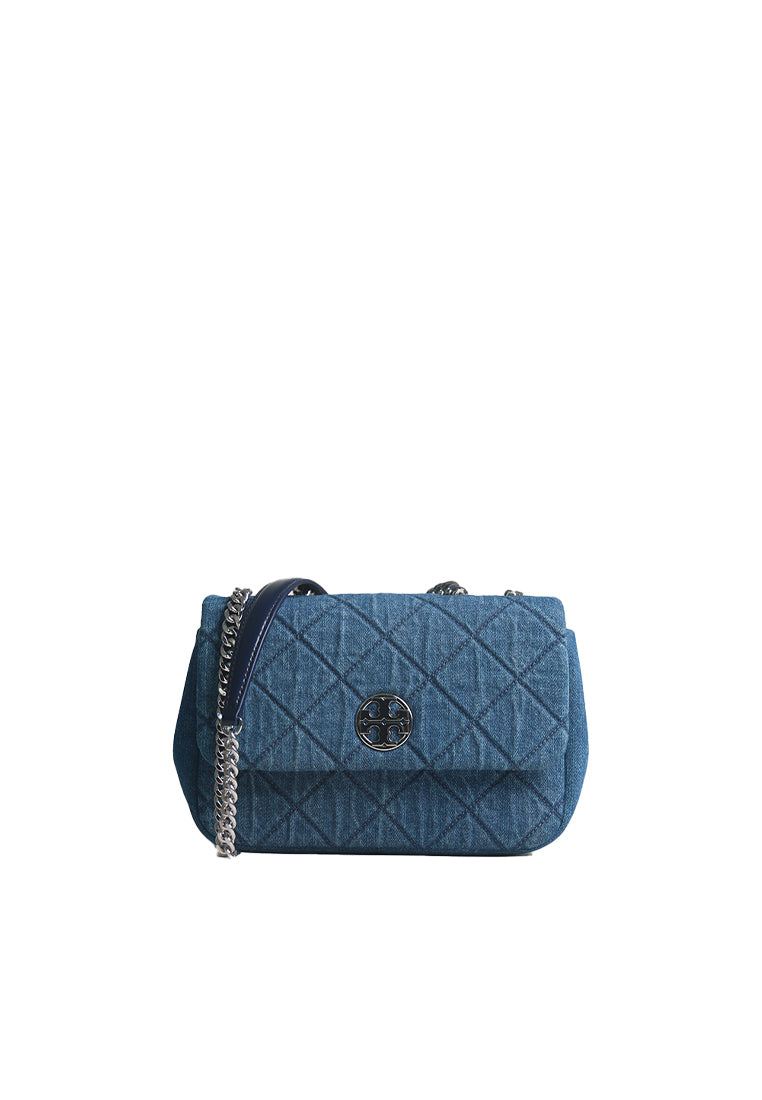 Tory Burch Willa Denim Small Shoulder Bag In Denim 162959