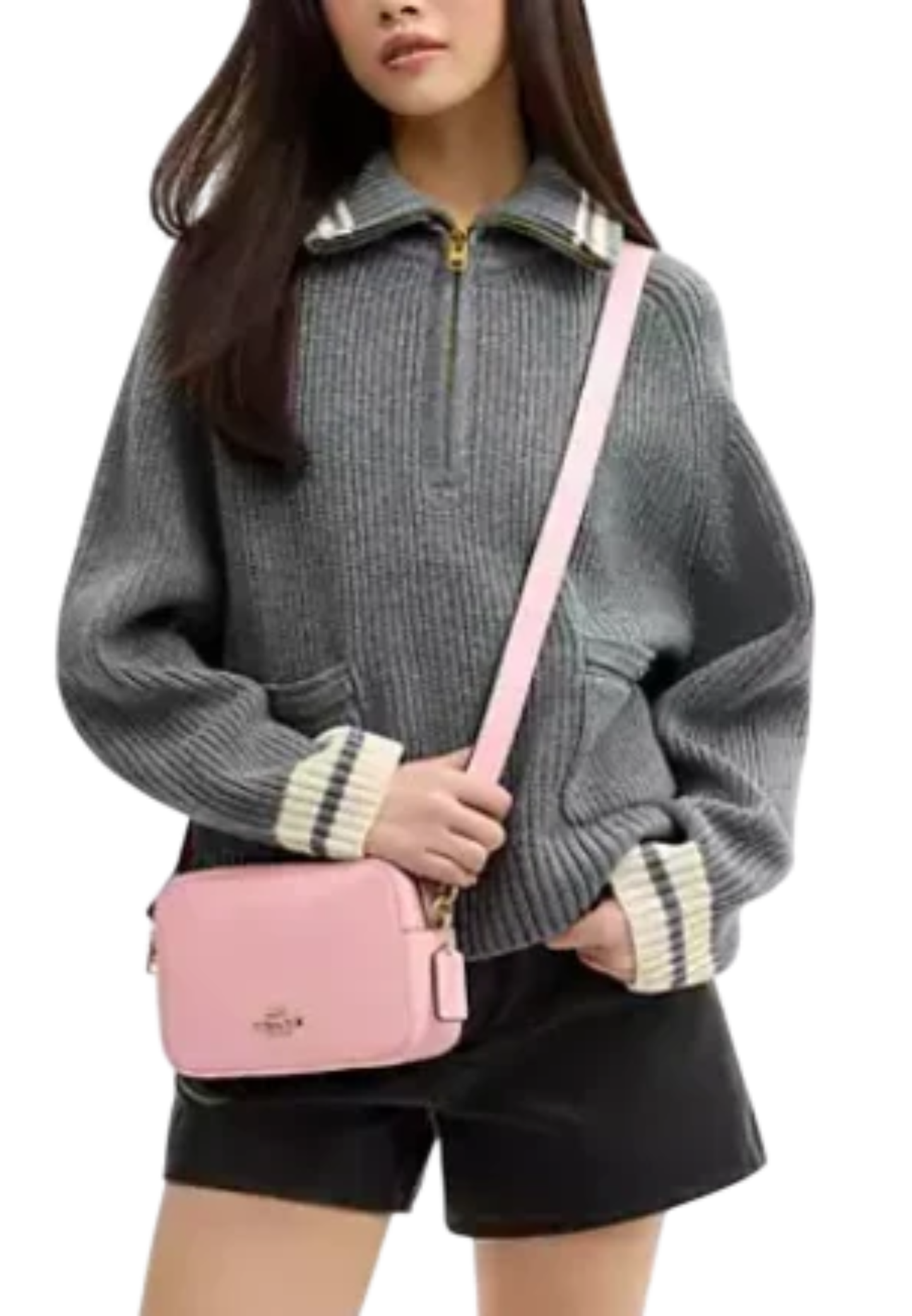 Coach Mini Carey Crossbody Bag In Soft Pink CEA02