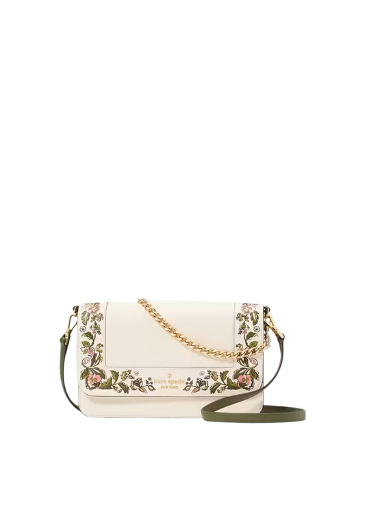 ( PREORDER ) Kate Spade Madison Floral Medium Convertible Crossbody Bag In Meringue Multi KL814
