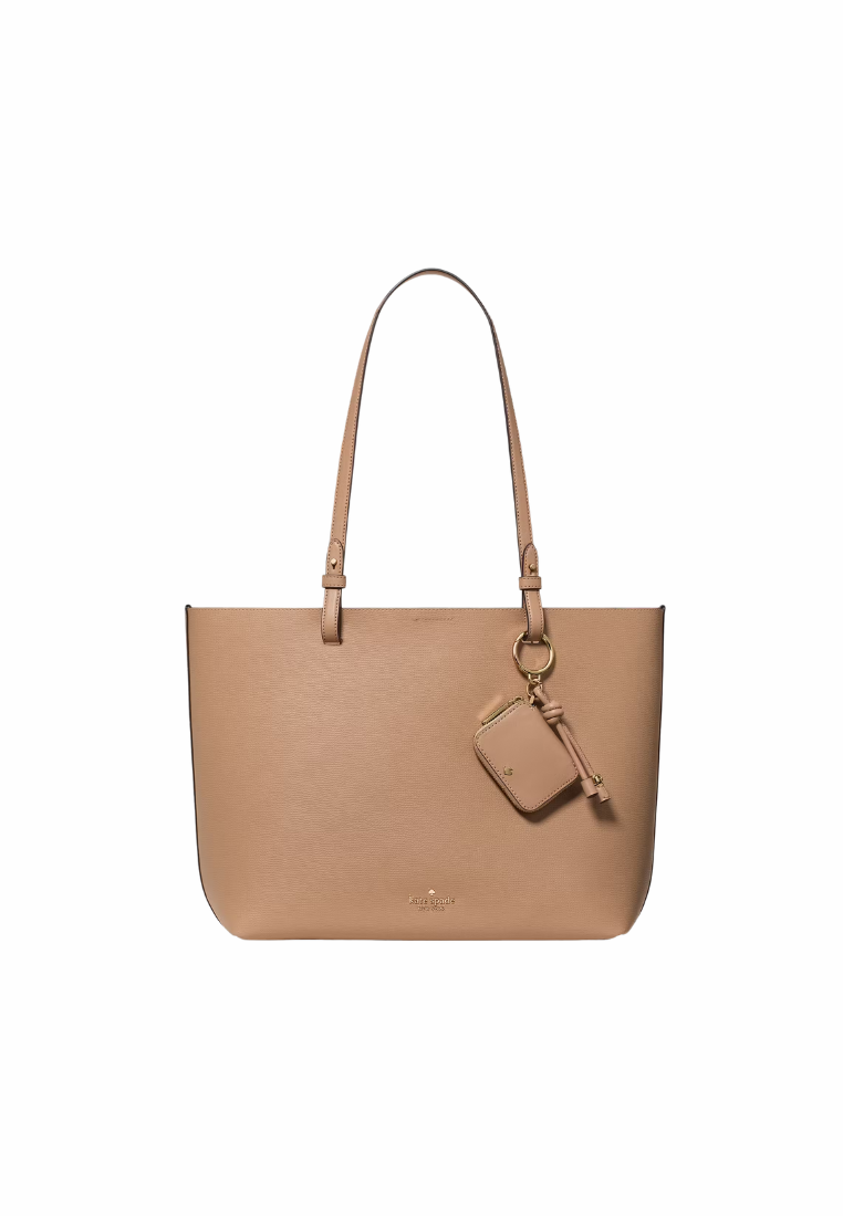Kate Spade Tessa Tote Bag With Charm In Light Fown KO464