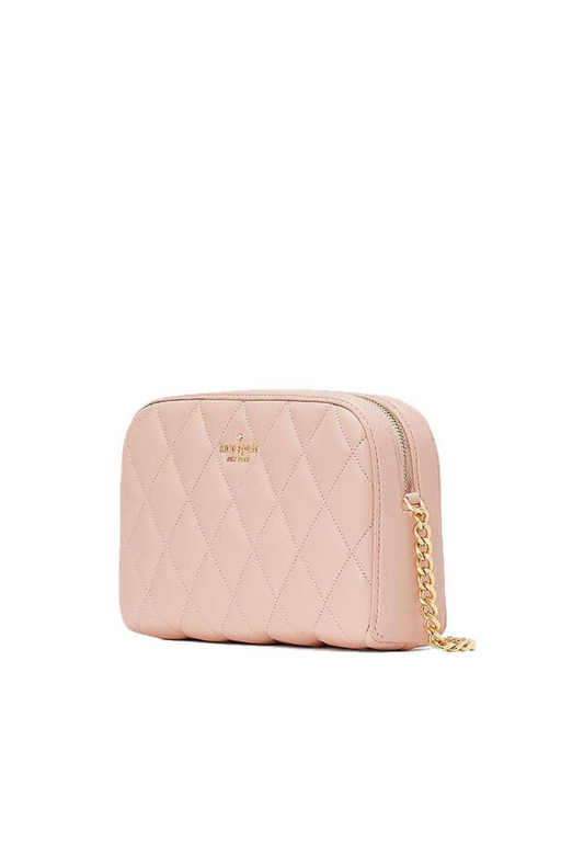 Kate Spade Carey Quilted Mini Camera Crossbody Bag In Conch Pink KA592