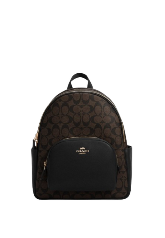 Coach Signature Court 5671 Backpack In Brown Black
