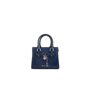 Michael Kors Hamilton XS Snake Satchel Bag In Navy 35R4SH5C0G