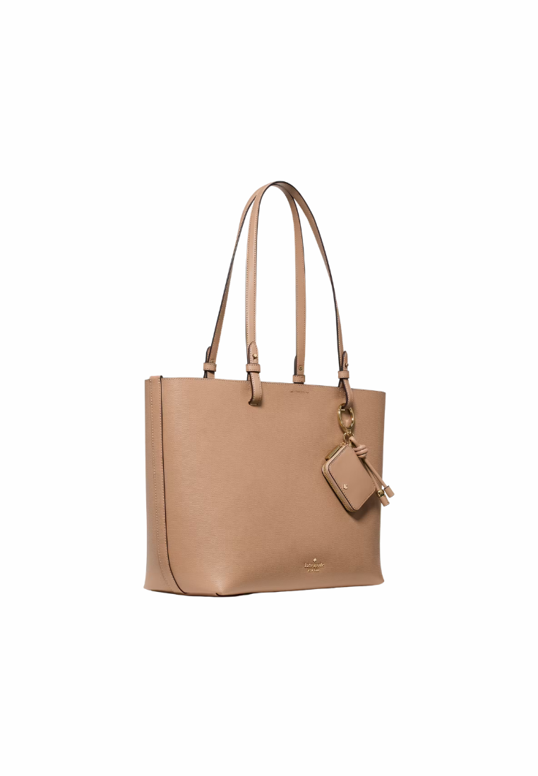 Kate Spade Tessa Tote Bag With Charm In Light Fown KO464