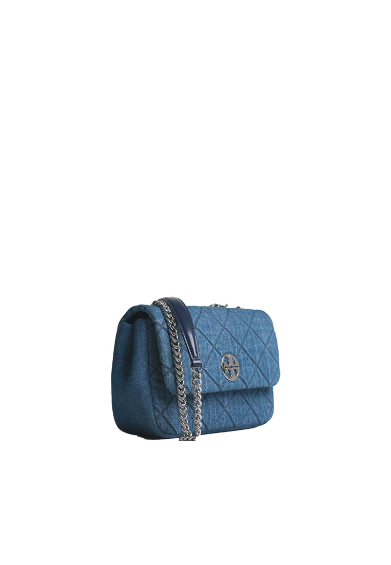 Tory Burch Willa Denim Small Shoulder Bag In Denim 162959