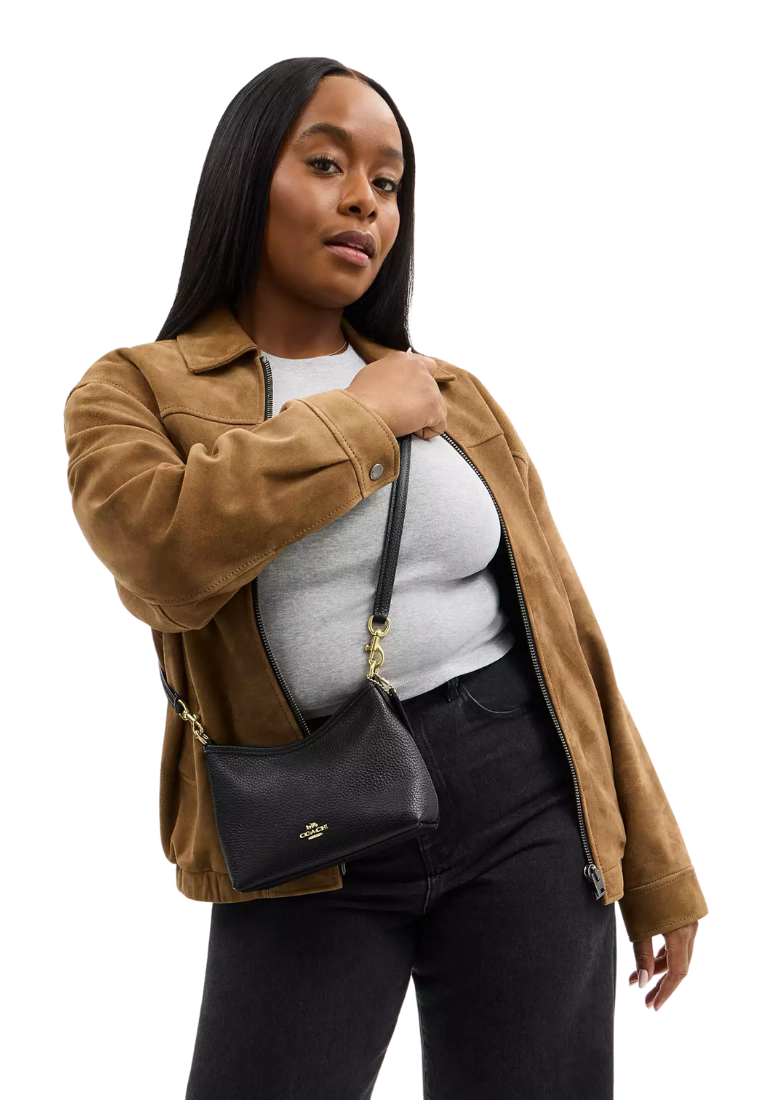 ( PREORDER ) Coach Laurel Small Shoulder Bag In Gold Black CBH16