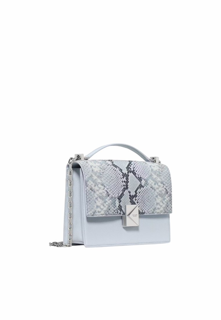 ( PREORDER ) Kate Spade Deco Snake Embossed Chain Shoulder Bag In Pale Saphhirine Multi KO356