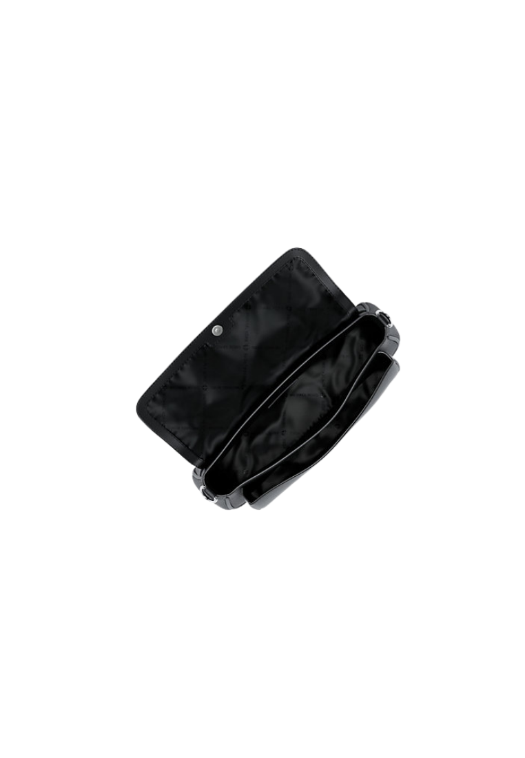 ( PREORDER ) Michael Kors Jet Set Travel Small Pebbled Leather With Pouch Crossbody Bag In Black 35S6STVC0L