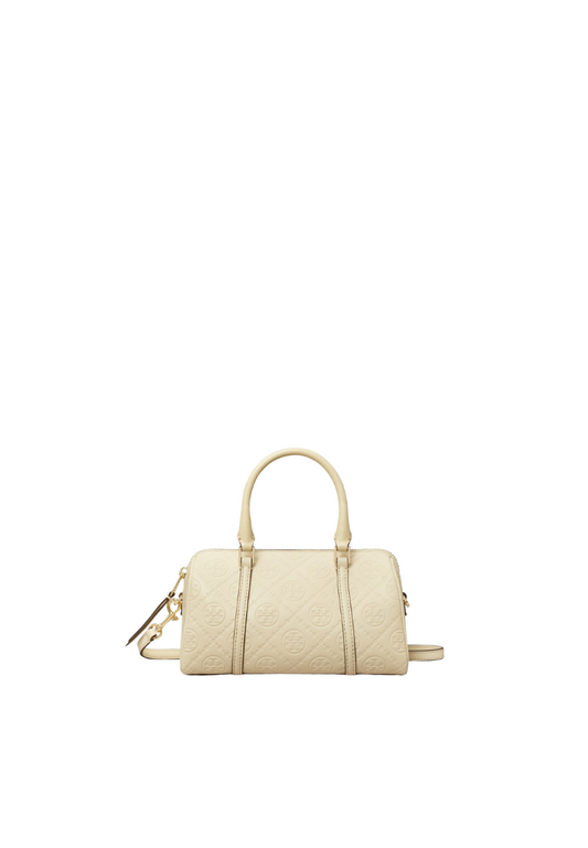 ( PREORDER ) Tory Burch T Monogram Leather Petite Satchel Bag In Light Cream 164873