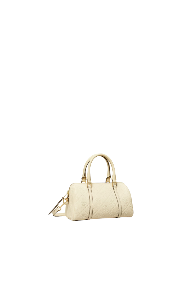 ( PREORDER ) Tory Burch T Monogram Leather Petite Satchel Bag In Light Cream 164873