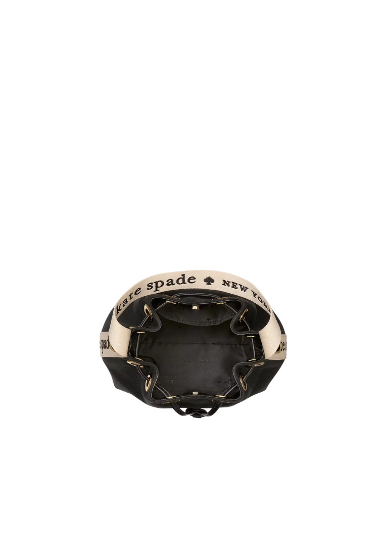 ( PREORDER ) Kate Spade Kip Canvas Bucket Bag In Black KL048