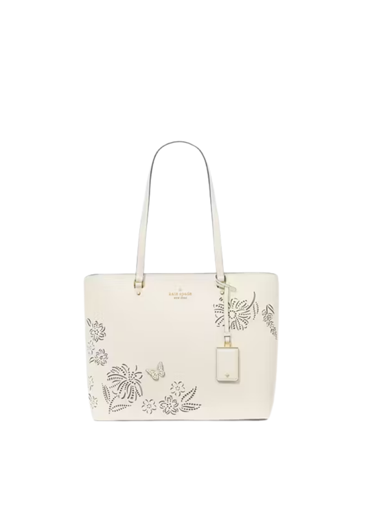 ( PREORDER ) Kate Spade Perforated Perfect Tote Bag In Meringue KL014