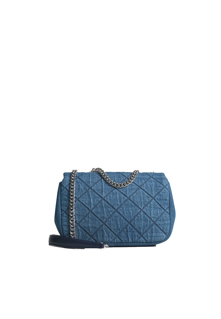 Tory Burch Willa Denim Small Shoulder Bag In Denim 162959