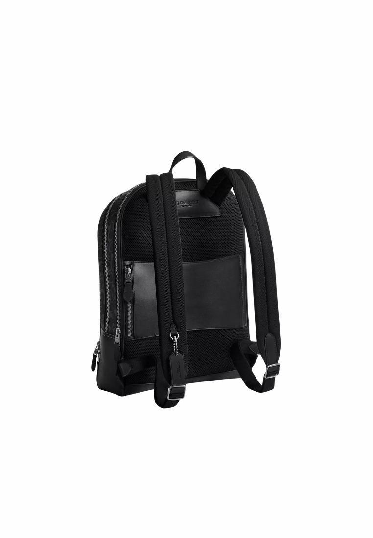 ( PREORDER ) Coach Gotham In Signature Canvas Backpack In Black Signature CR743