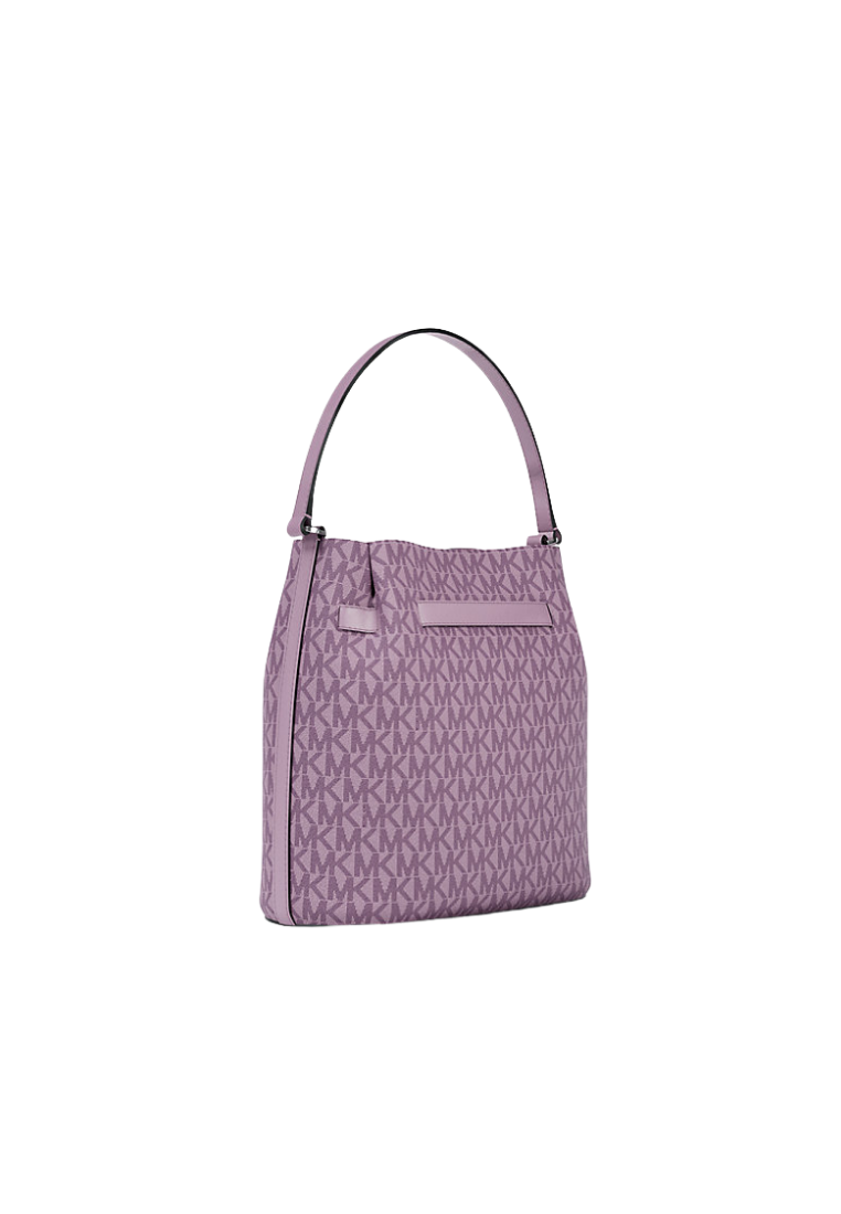 ( PREORDER ) Michael Kors Carson Medium Signature Logo Convertible Bucket Crossbody Bag In Light Quartz 35R6S2ZS6V