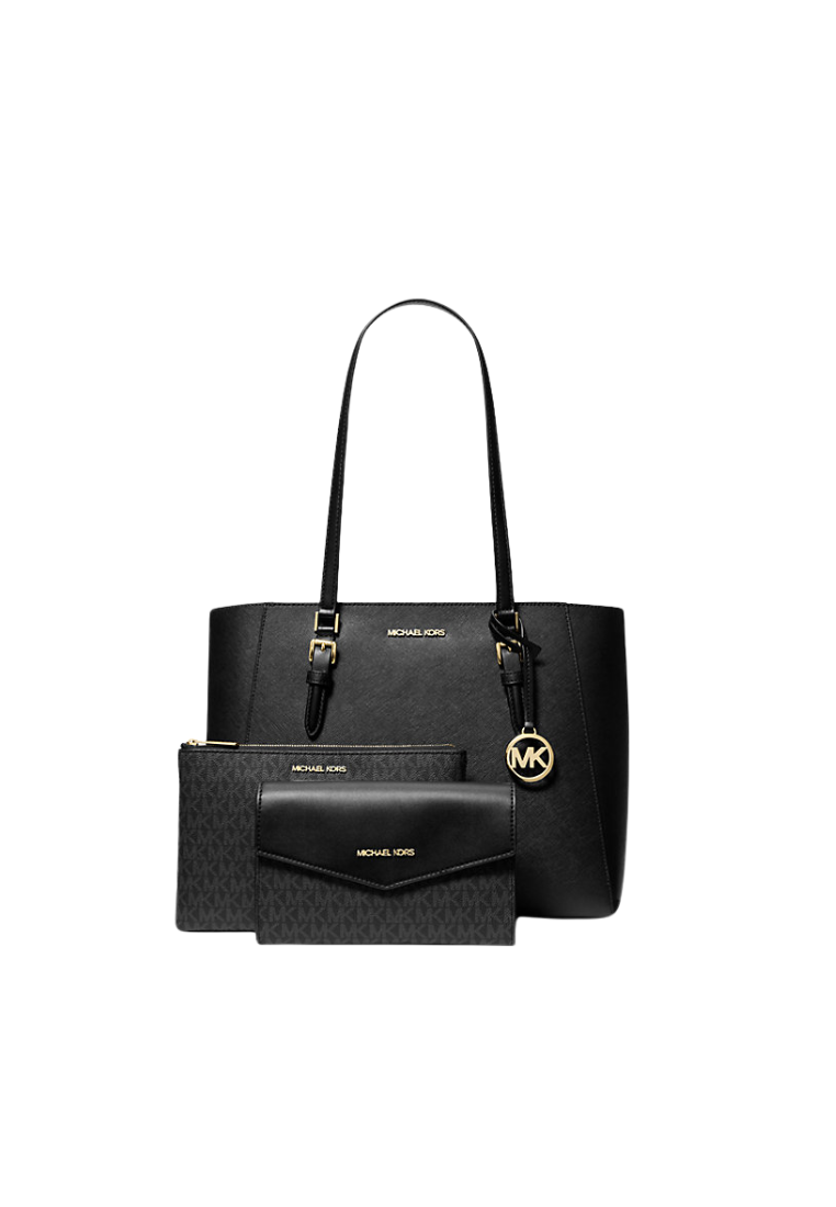 Michael Kors Charlotte Large 3 in 1 Tote Bag In Black 35R3GCFT3T