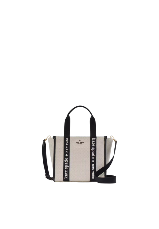 ( PREORDER ) Kate Spade Kip Canvas Small Totebag In Natural Multi KG767