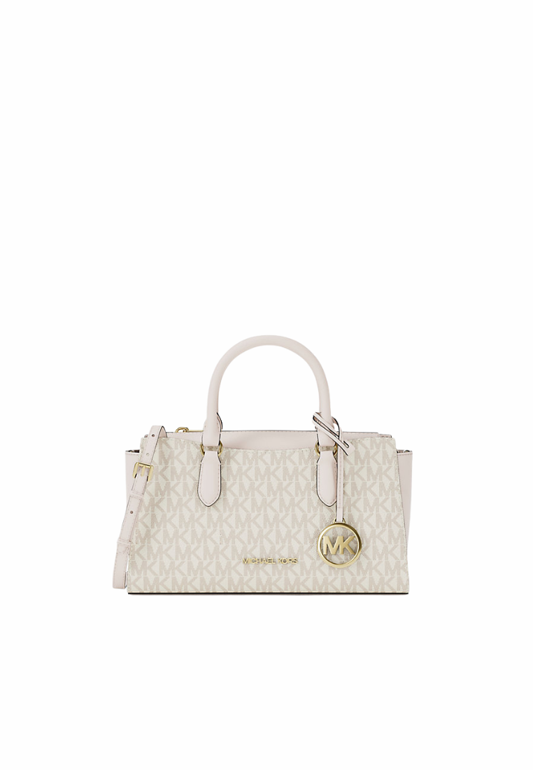 ( PREORDER ) Michael Kors Arden Small Signature Logo Messenger bag In Light Cream Multi 35S6G4XM1B