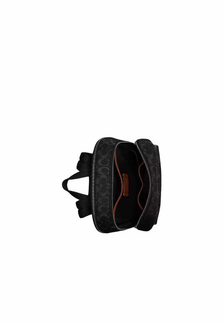 ( PREORDER ) Coach Gotham In Signature Canvas Backpack In Black Signature CR743