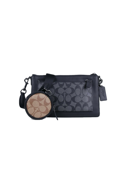 Coach Signature Holden C5598 Crossbody Bag In Charcoal Black Multi