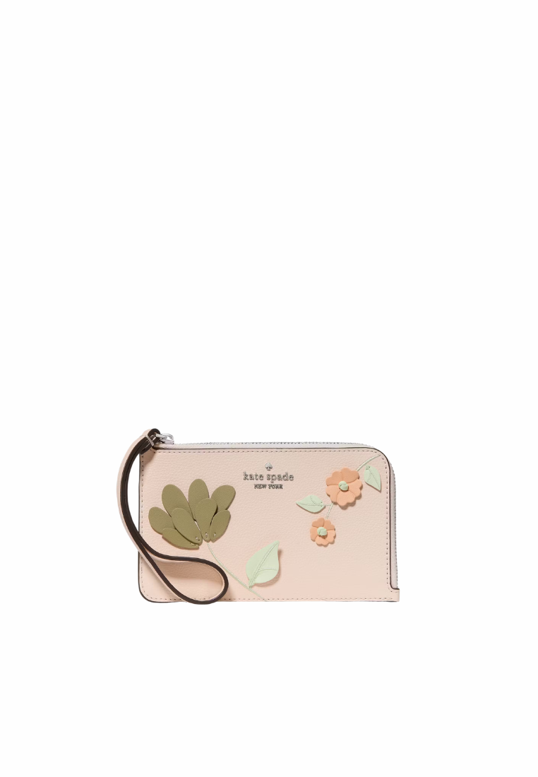 Kate Spade Lucy Card Holder Floral Small In Fresh Peach KP011
