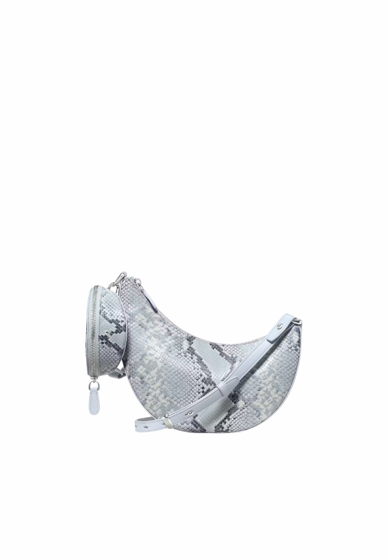 ( PREORDER ) Kate Spade Duo Snake Embossed Crossbody Bag In Pale Sapphirine KN918