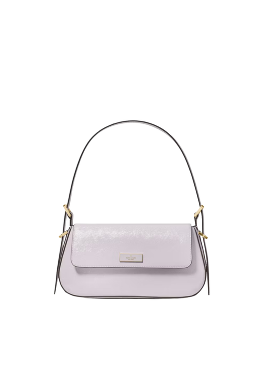 Kate Spade Bridget Crinkle Patent Small Flap Shoulder Bag In Lilac Moon KM677