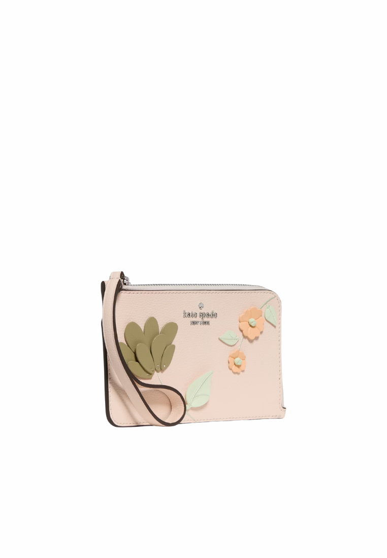 Kate Spade Lucy Card Holder Floral Small In Fresh Peach KP011