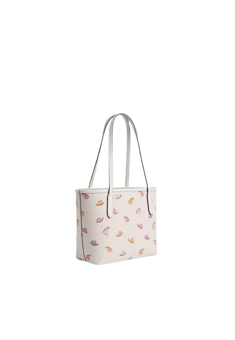 ( PREORDER ) Coach Small City Tote Bag In Silver Chalk Multi CV269