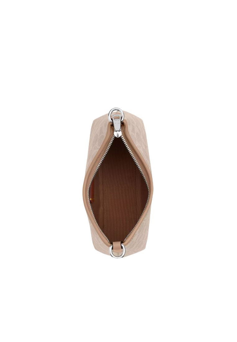 ( PREORDER ) Coach Laurell Small In Signature Canvas Shoulder Bag In Sand Taupe CBH15