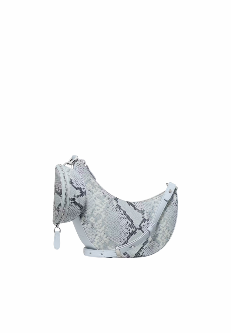 ( PREORDER ) Kate Spade Duo Snake Embossed Crossbody Bag In Pale Sapphirine KN918