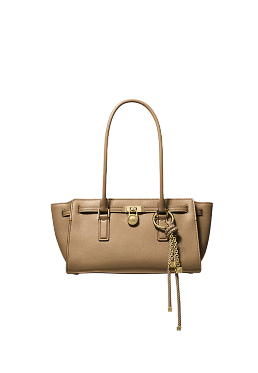 ( PREORDER ) Michael Kors Hamilton Moderne Small Leather Satchel Bag In Husk 30F5GNXT0L