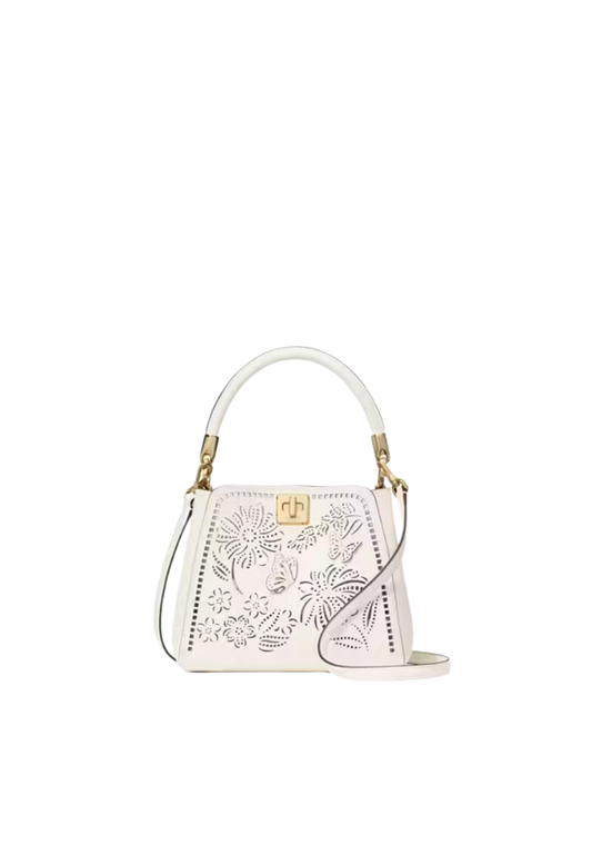 ( PREORDER ) Kate Spade Phoebe Perforated Small Top Handle Crossbody Bag In Meringue KL043