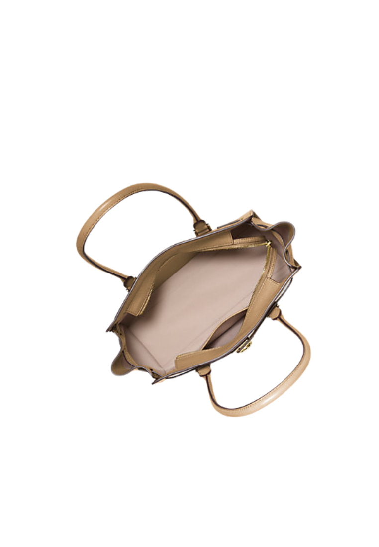 ( PREORDER ) Michael Kors Hamilton Moderne Small Leather Satchel Bag In Husk 30F5GNXT0L