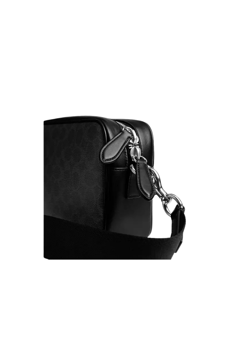 ( PREORDER ) Coach Radio Camera Bag In Signature Canvas Crossbody bag In Black Signature CDV24