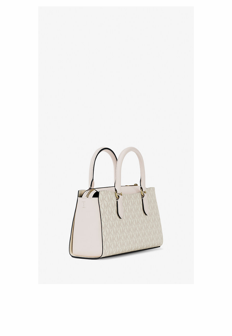 ( PREORDER ) Michael Kors Arden Small Signature Logo Messenger bag In Light Cream Multi 35S6G4XM1B