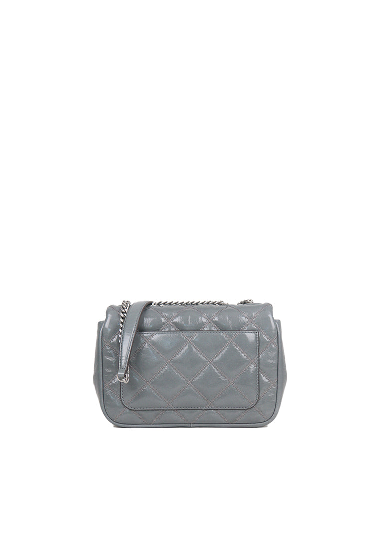 Tory Burch Willa Shine Small Shoulder Bag In Snow Cloud 152051
