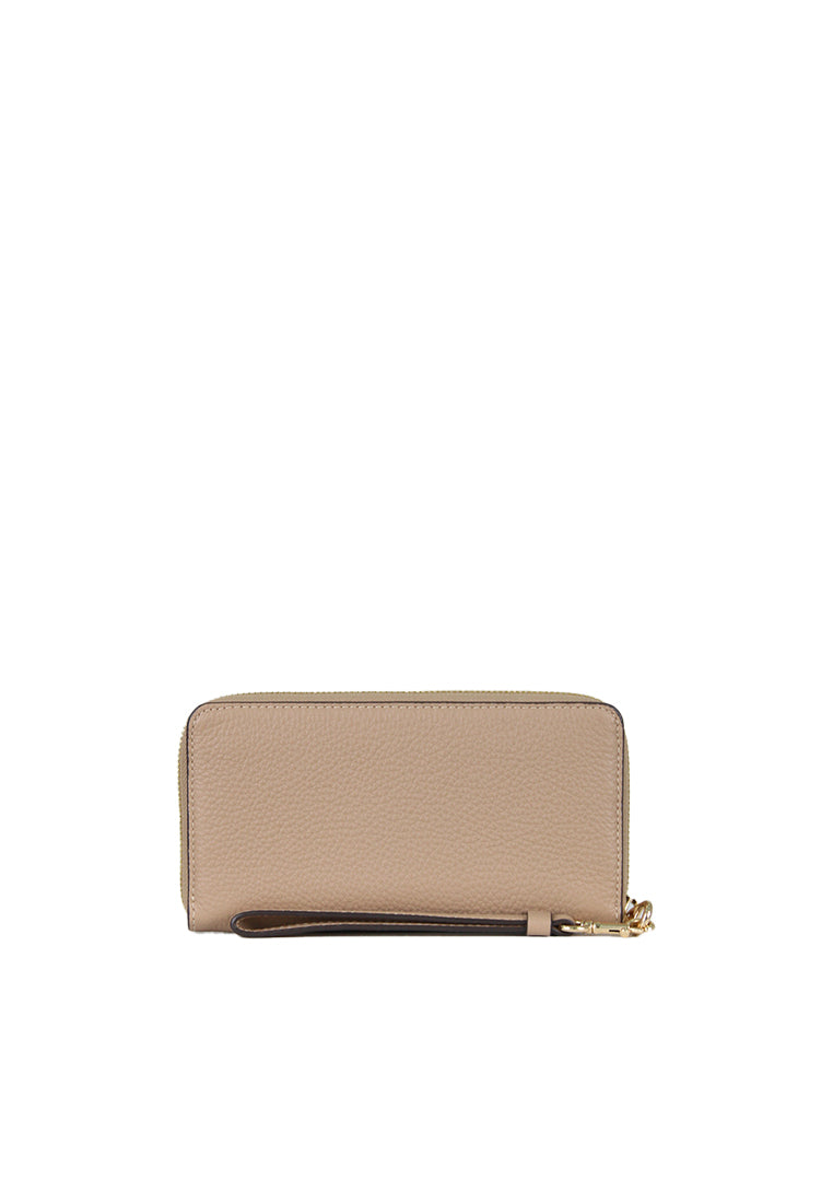 Coach Long Zip Around Wallet In Taupe C4451