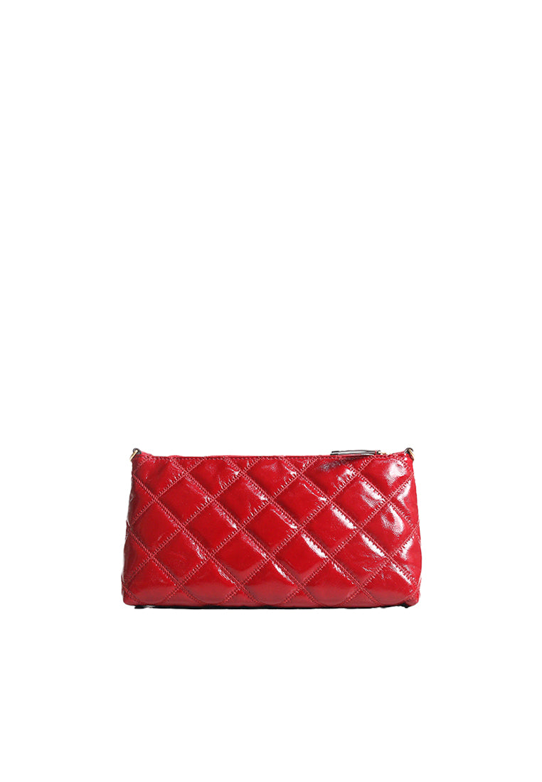 Tory Burch Willa Shine Zip Shoulder Bag In Berry 168007