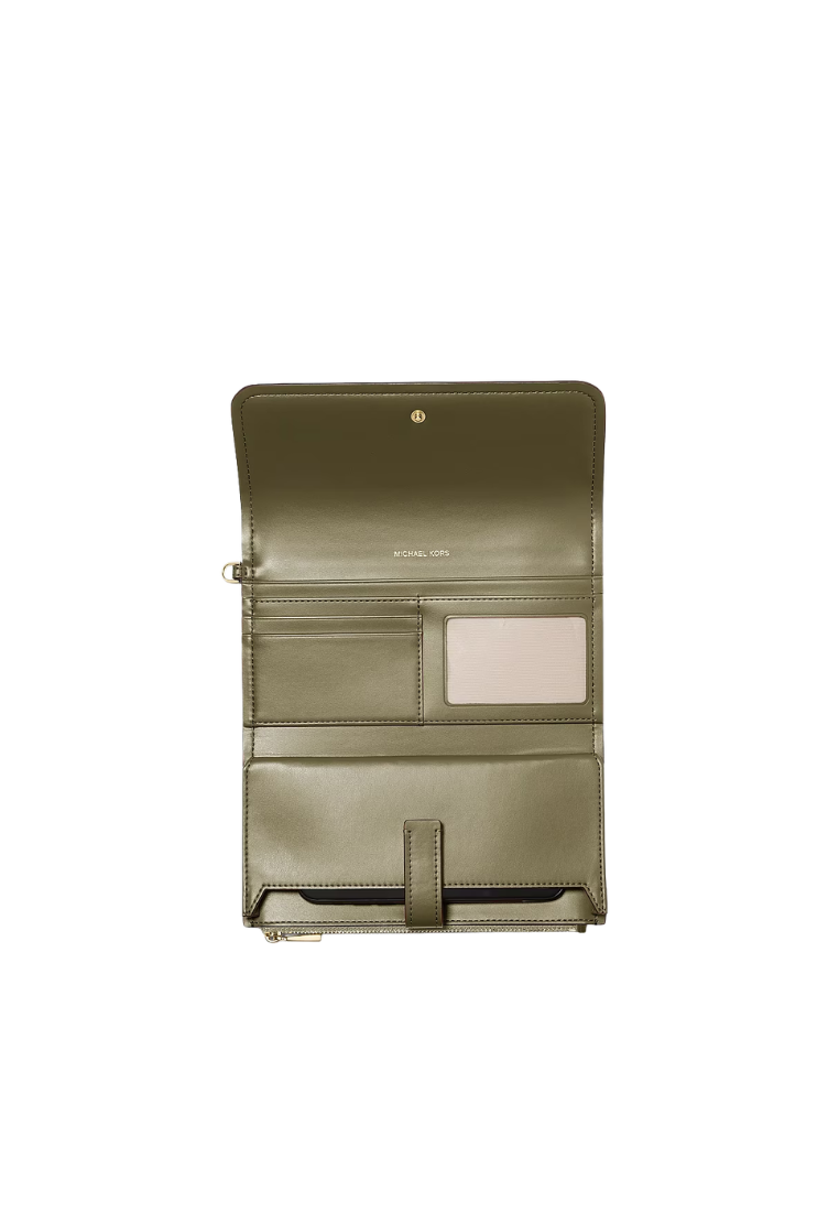 ( PREORDER ) Michael Kors Jet Set Medium Signature Logo Convertible Wristlet In Loden 32S6GJ6W5B