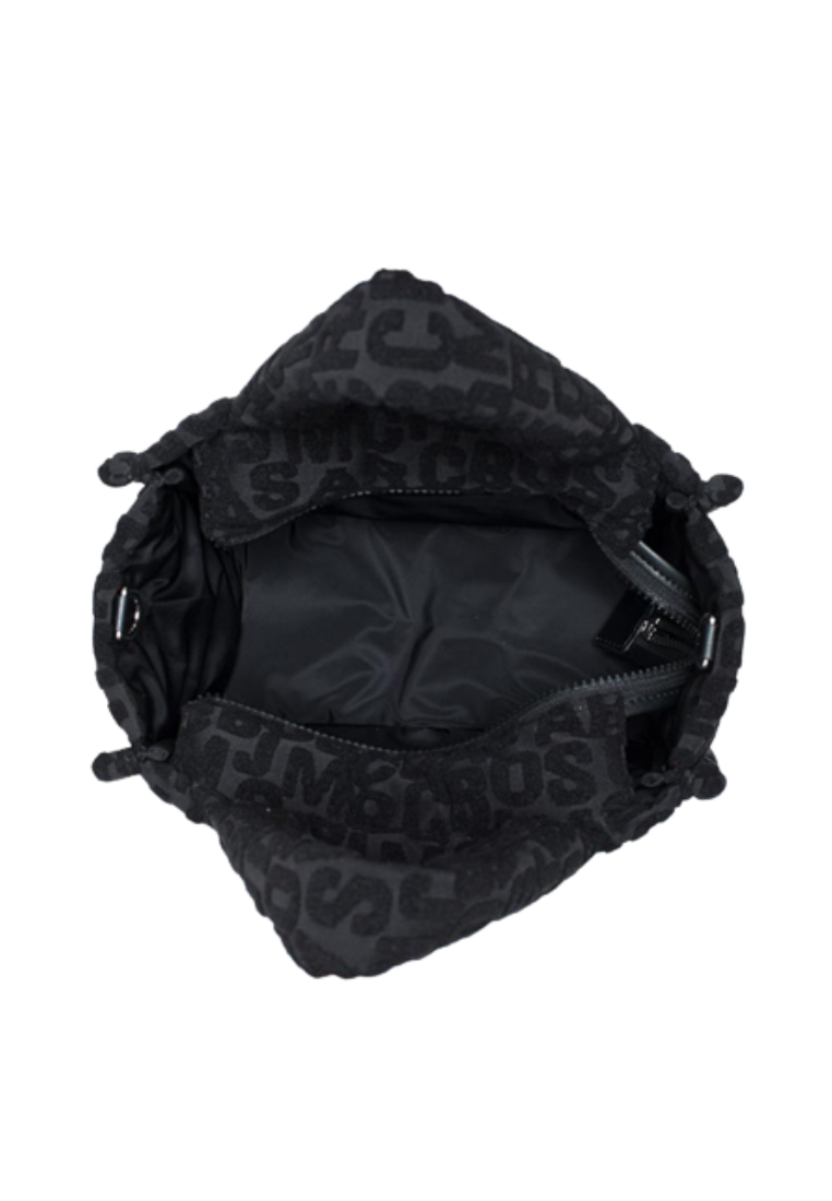 Marc Jacobs The Monogram Terry Tote Bag Logo Fabric Handbag In Black 4P3HTT023H03