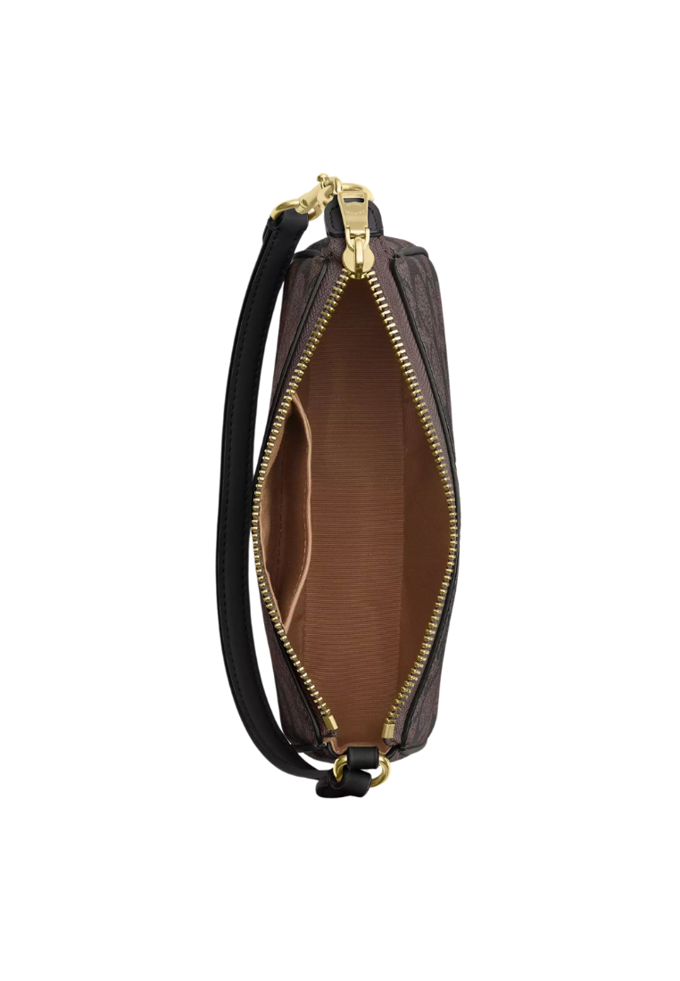 ( PREORDER ) Coach Nolita 19 
 Shoulder Bag Signature Canvas In Gold Brown Black


 CS442