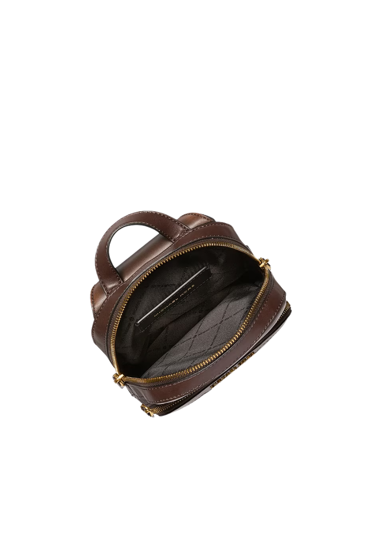 ( PREORDER ) Michael Kors Hudson Burnished Leather Sling Bag In Chocolate 33F6GHDC8L
