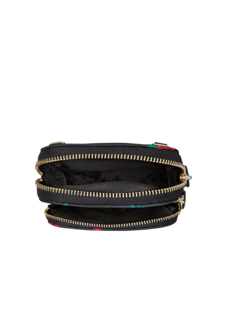 Kate Spade Chelsea Rose Crossbody Bag Toss North South In Black Multi KF149