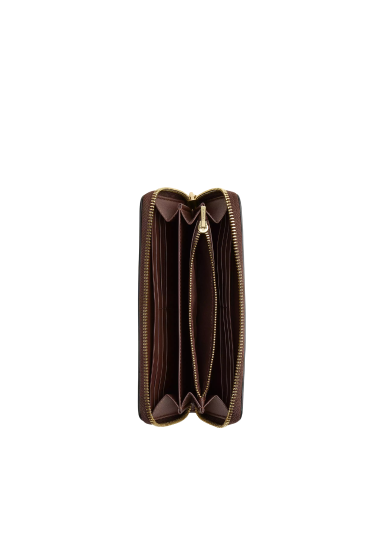 Coach Long Zip Around Wallet In Maple CEC19