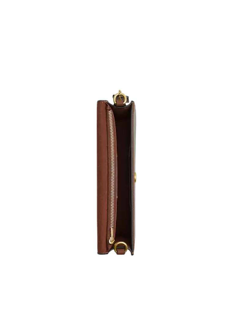 ( PREORDER ) Coach New York Elora Top Handle In Loved Leather Crossbody Bag In Brass Brown CER62
